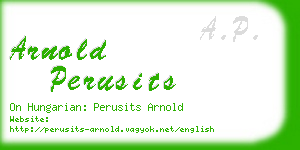 arnold perusits business card